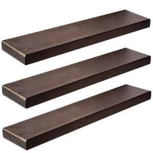 3 Piece Pine Solid Wood Floating Shelf