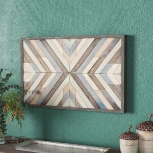 Chevron Picture Frame Graphic Art Print on Wood