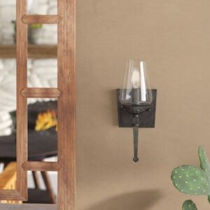 Dimmable Dark Natural Iron Candle Wall Light