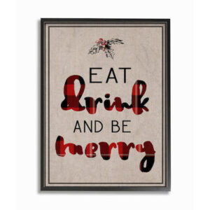 Eat Drink and Be Merry Typography Textual Art