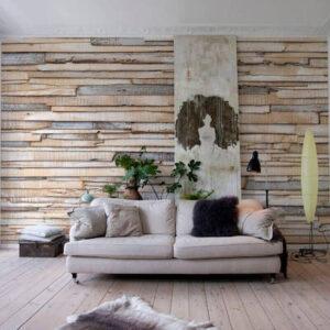 Etienne White Washed Wall Mural