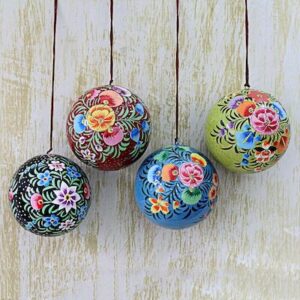 Hand Painted Ball Ornament Set