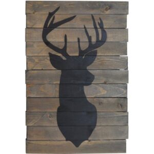 Oh Deer Graphic Art on Wood Wall Accent