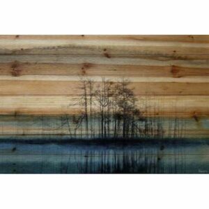 Tree Isle Reflects by Parvez Taj Unframed Print on Wood