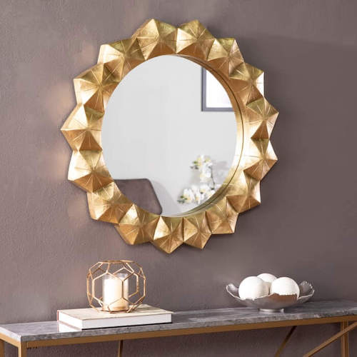 Lucy Round Sunburst Decorative Mirror