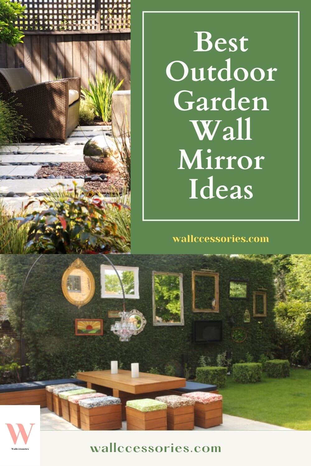 Best Outdoor Garden Wall Mirror Ideas pinterest