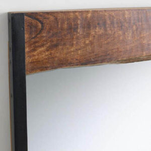 Walnut Brown Live Edge Leaning Full Length Mirror details