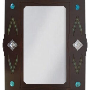 Wrought Iron Mirror Desert Diamond 36_ Southwestern Mirror