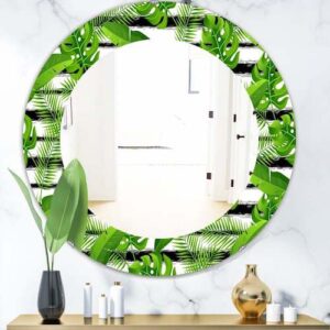 Designart-'Tropical-Mood-Foliage-14'-Bohemian-and-Eclectic-Wall-Mirror