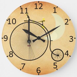 Vintage Bicycle Large Clock
