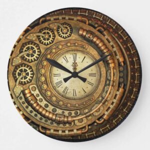 Asymmetrical Steampunk Wall Clock