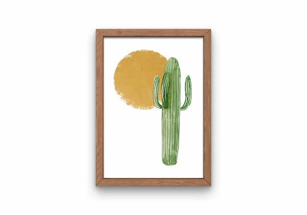 cactus and sun wall art printable 26