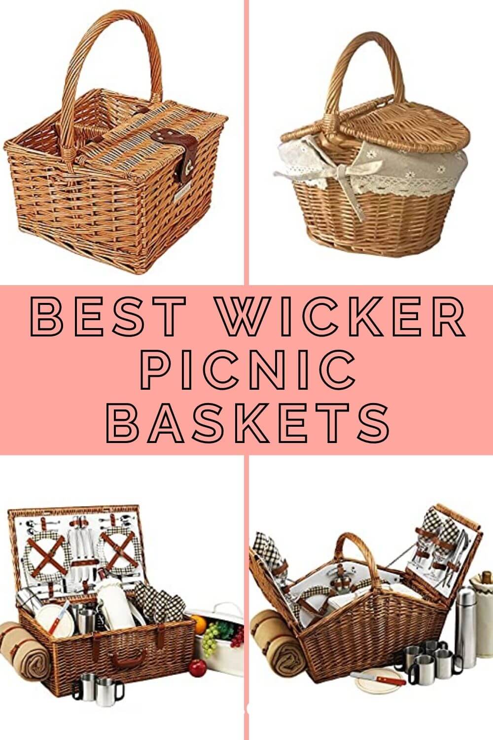 best wicker picnic baskets with lids pinterest