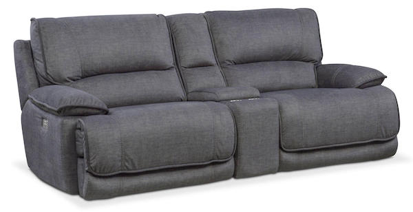 Mario 3-Piece Dual-Power Reclining Sofa with Console